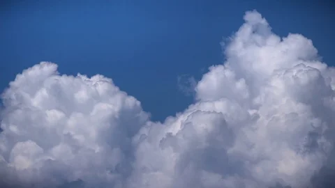 Beautiful cloudscape with white large clouds Stock Footage 75930679