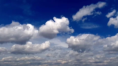 Beautiful cloudy blue sky Stock Footage 100710314