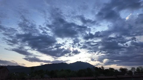 Beautiful cloudy evening sky. Stock Footage 317681645