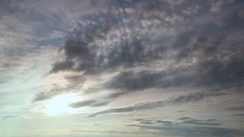Beautiful cloudy landscape in summer time lapse. Blue sky with clouds 4K Stock Footage 196830424