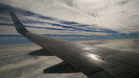 Beautiful cloudy sky from an airplane. Vídeos de archivo 74177375