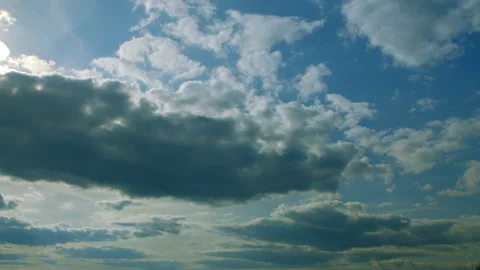 A Beautiful, Cloudy Sky Captured from Unique and Creative Angles, Creating Inter Stock Footage 313467196