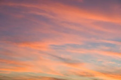 Beautiful cloudy sky at sunset Stock Photos