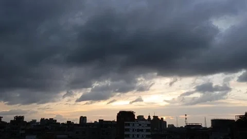 Beautiful Cloudy Sky Views Video Stock Footage 280352870