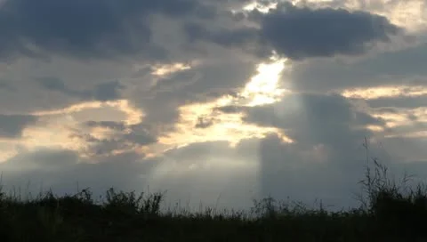 Beautiful cloudy sunset Video stock 11275242