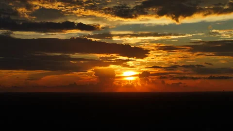 Beautiful Cloudy Sunset Video stock 260861577