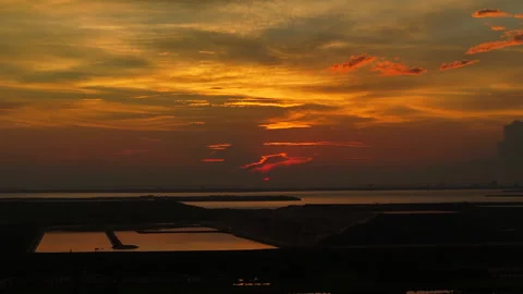 Beautiful Cloudy Sunset Video stock 260861644