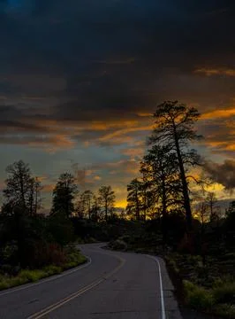A beautiful cloudy sunset Stock Photos