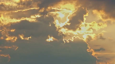 Beautiful cloudy sunset time lapse, 4K HDR shot Video stock 58740047