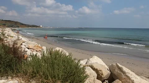 Beautiful Coastline Scenery, Remote Beach, Perfect Vacation Destination Stock Footage