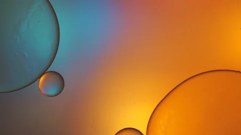 Beautiful color abstract background based on blue and yellow circles Stock Footage 131219542