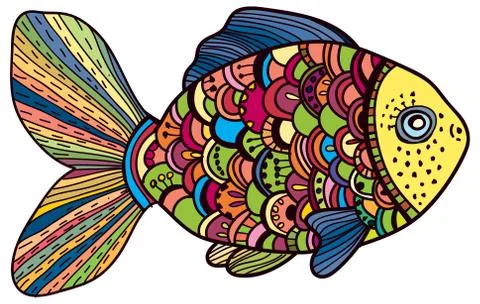 Beautiful color fish Stock Illustration