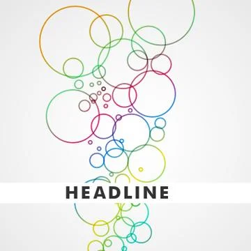 Beautiful colored circles on a light background Stock Illustration
