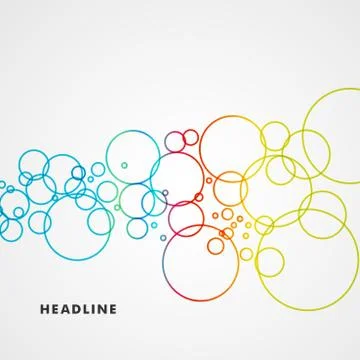 Beautiful colored circles on a light background Illustrazione stock