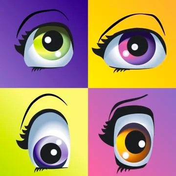 Beautiful colored eyes Ilustración de archivo