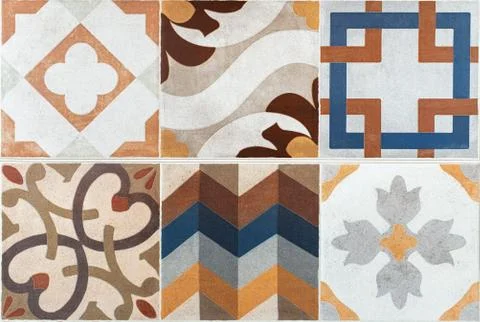 Beautiful colored patterns panel for background and designs or decoration Stock Photos