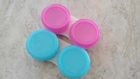 Beautiful colored soflen container Stock Photos