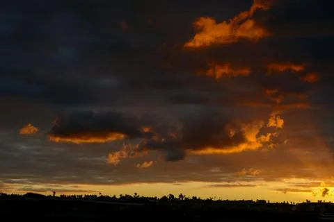 Beautiful Colored Sunset Fotos Stock