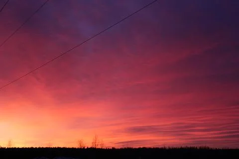 Beautiful colored sunset Stock Photos