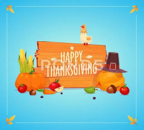 Beautiful, colorful illustration Happy Thanksgiving celebration, can be use as Stock Illustration
