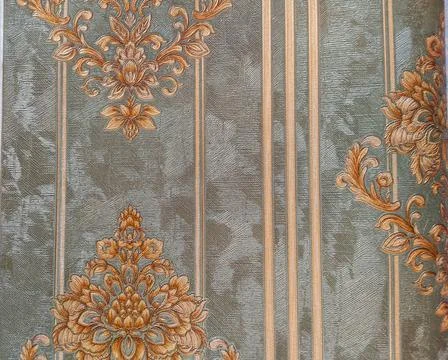 Beautiful colorful patterns are created on paper for the wallpaper for the wall. Stock Photos
