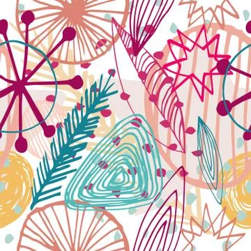 Beautiful colorful seamless vector pattern Stock Illustration