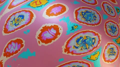 Beautiful Colorful Texture With Paint Elements Abstract Background Video stock 150582862