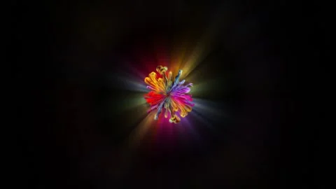 Beautiful colors of smoke exploding in blackness Stock Footage 138550982