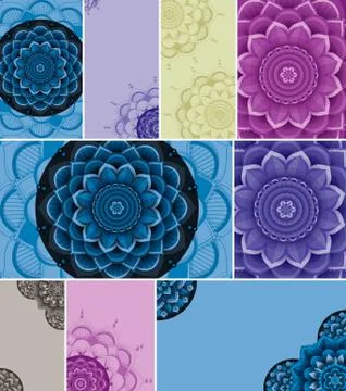 Beautiful colour mandala background Stock Illustration
