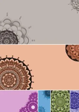 Beautiful colour mandala background Stock Illustration
