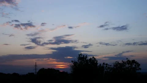 Beautiful coloured clouds at the sunset Video stock 170419916