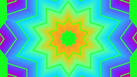 Beautiful colourful caleidoscope gradient simple motion graphics Stock Footage 285300589