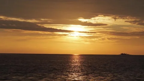 The Beautiful Colours Of The Sky As The Sun Is Setting On The Horizon Stock Footage 295417560
