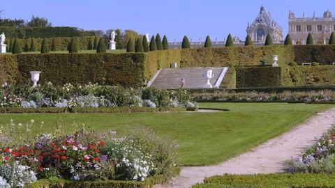 Beautiful complex large park Stock Photos