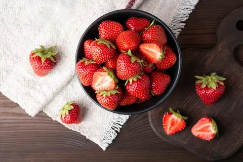Beautiful composition with strawberry as a main object Stock Photos