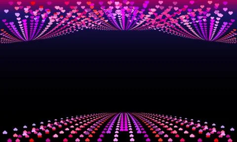 Beautiful confetti vector hearts background Stock Illustration