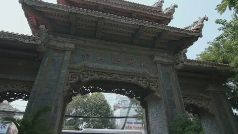 Beautiful construction in the form of an arch Stock Footage 73530288