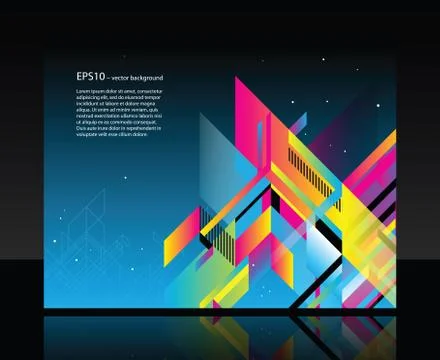 Beautiful corporate concept with text and modern design element Stock Illustration