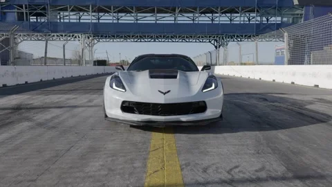 A beautiful corvette from the front Stock Footage 276972151
