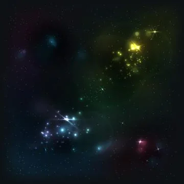 Beautiful cosmic background Stock Illustration