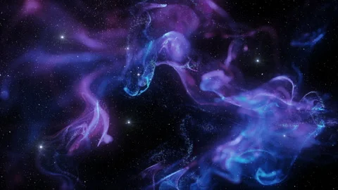 Beautiful cosmic purple nebula in outer space. Stock Footage 264655029