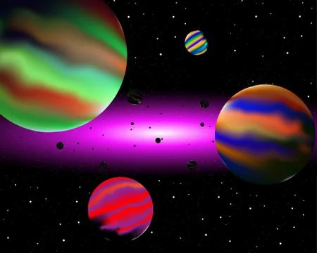 Beautiful cosmic space Stock Illustration
