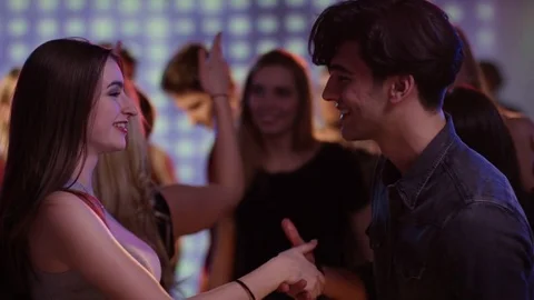 Beautiful couple dances Stock Footage 84434689