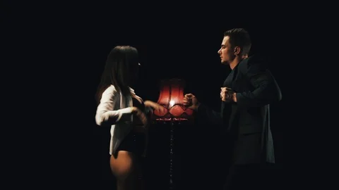 Beautiful couple dancing fun Video stock 99297268