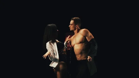 Beautiful couple dancing fun Stock Footage 99297482