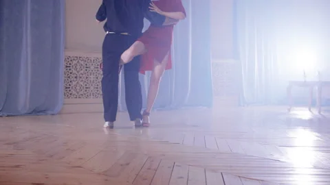 Beautiful couple dancing mambo Stock Footage 88279020