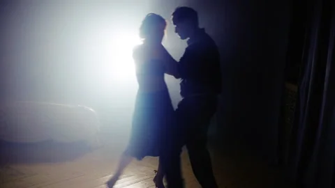 Beautiful couple dancing tango Stock Footage 88167320