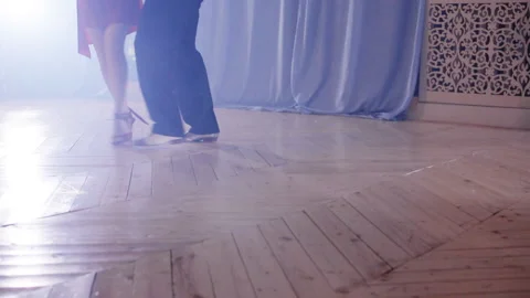 Beautiful couple dancing tango Stock Footage 95074249