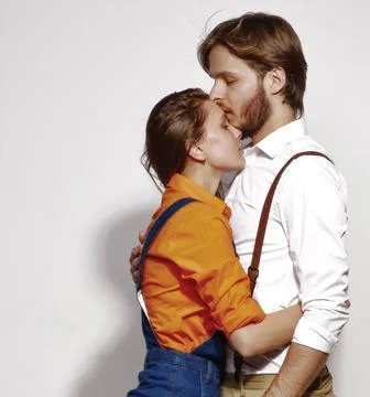Beautiful couple posing Stock Photos