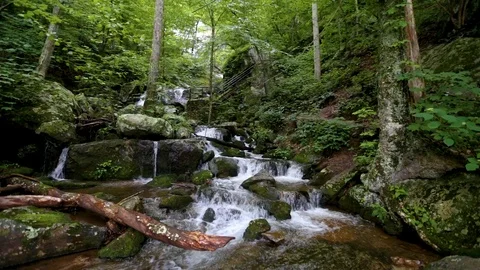 Beautiful Crabtree Falls View Stock Footage 96269534